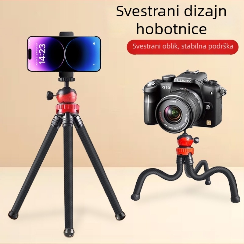 ABS držač za telefon u stilu hobotnice s Bluetoothom – stolni držač za livestream i selfie, otporan na podrhtavanje, prijenosan