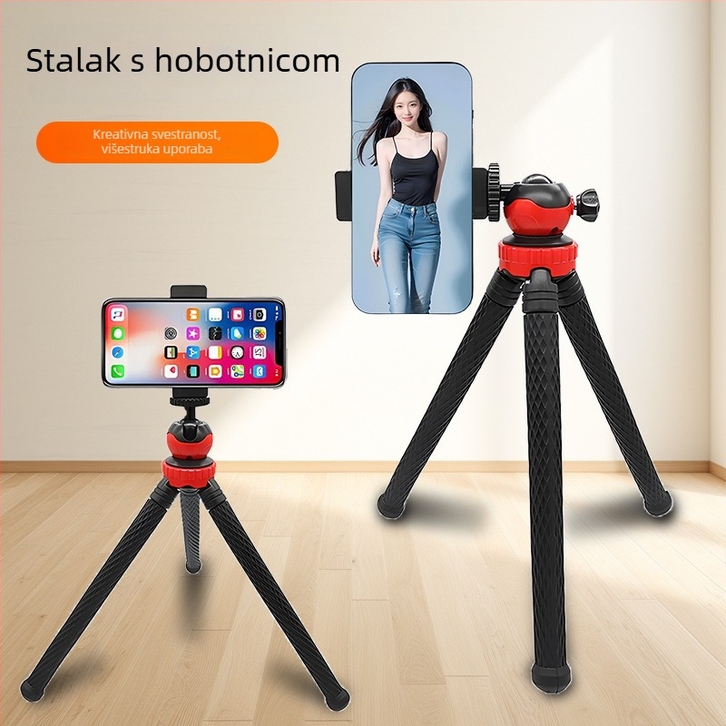 ABS držač za telefon u stilu hobotnice s Bluetoothom – stolni držač za livestream i selfie, otporan na podrhtavanje, prijenosan