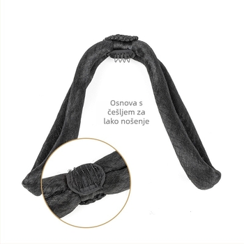 Perika za drevno-kineski kostim s bazom i promjenjivim stilom. Univerzalna prilagodba, pogodna za sve oblike lica i tonove kože. Ne može se obojiti ili koristiti trajne tretmane.