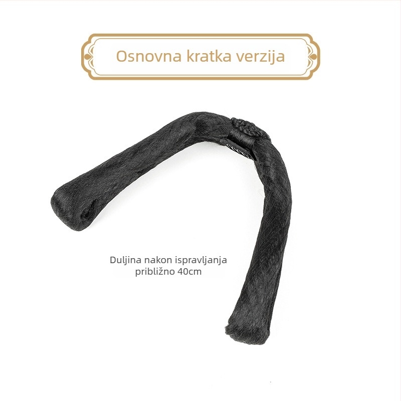 Perika za drevno-kineski kostim s bazom i promjenjivim stilom. Univerzalna prilagodba, pogodna za sve oblike lica i tonove kože. Ne može se obojiti ili koristiti trajne tretmane.