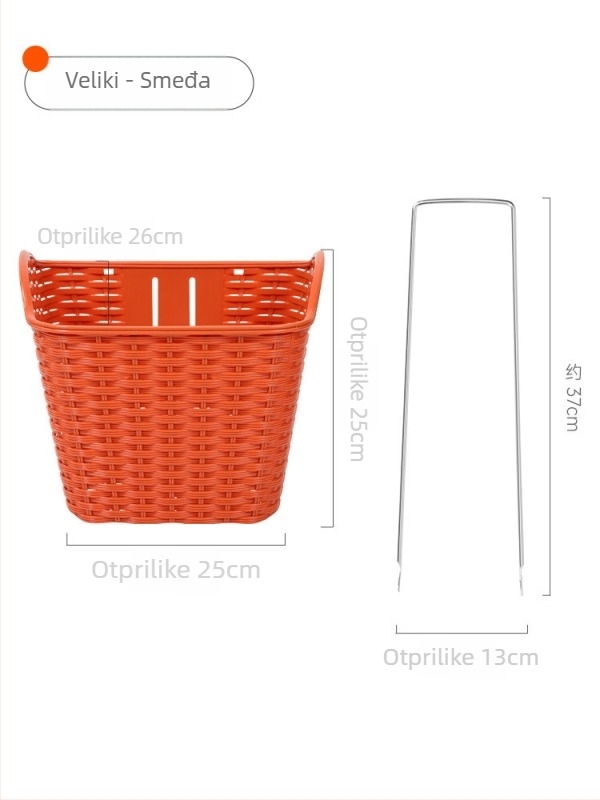 Prednja košara za bicikl — univerzalna, prednji nosač, plastična, marka FOREVER