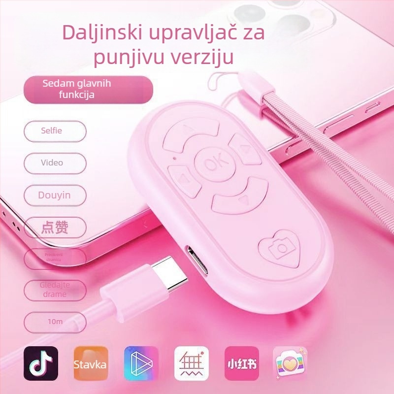 Ax-1 Daljinsko upravljanje videom za mobitel, Bluetooth do 10 m, Baterija 130 mAh, ABS kućište, Način rada tipki