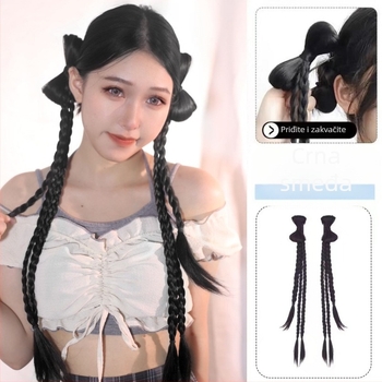 Perika s ponytailom, vlakna visoke temperature, bojanje bez topline, mehanička obrada, za žene