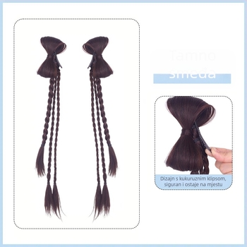 Perika s ponytailom, vlakna visoke temperature, bojanje bez topline, mehanička obrada, za žene