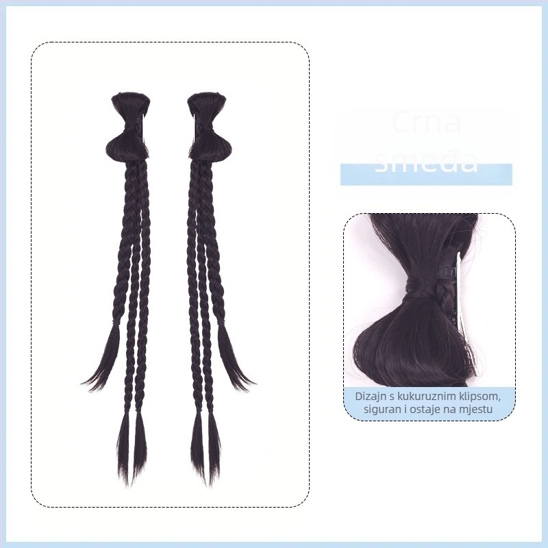 Perika s ponytailom, vlakna visoke temperature, bojanje bez topline, mehanička obrada, za žene