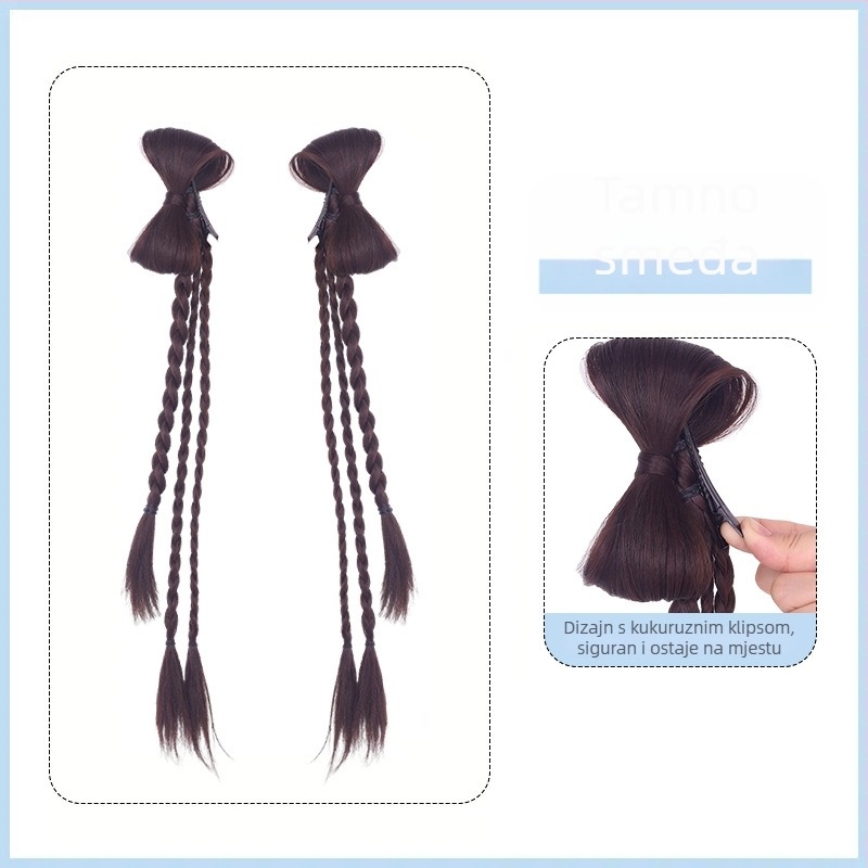 Perika s ponytailom, vlakna visoke temperature, bojanje bez topline, mehanička obrada, za žene