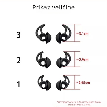 Steney silikonne navlake za Bose QC/Sport bežične slušalice, injekcijsko prešivanje, jednobojni stil