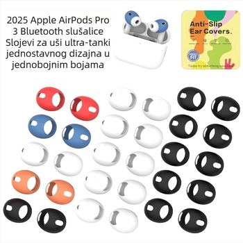 Ultra-tanke silikonske ušne kapice za Apple AirPods Pro3, proizvedene ubrizgavanjem