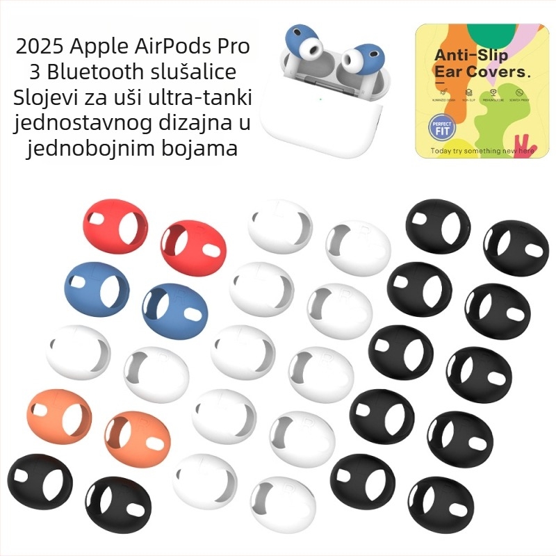 Ultra-tanke silikonske ušne kapice za Apple AirPods Pro3, proizvedene ubrizgavanjem