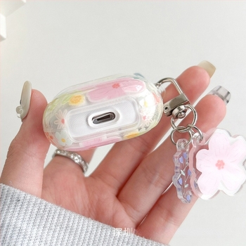 TPU zaštitna kutija za AirPods s mekanom kućištem i IMD dekoracijom, injekcijsko oblikovanje, kompatibilno s AirPods 1/2/3 Pro Pro2 Pro3
