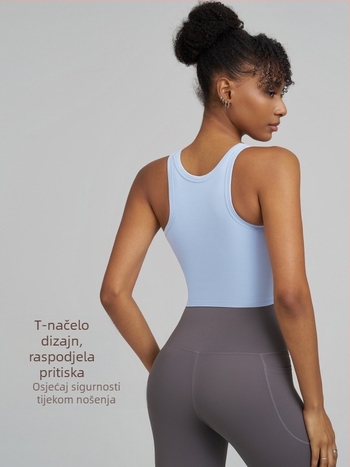 Worton ženski joga top s integriranom jastučićem za prsa, Racerback, brzo se suši, prozračan, antibakterijski