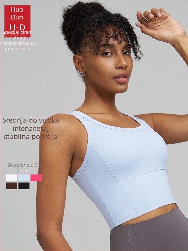 Worton ženski joga top s integriranom jastučićem za prsa, Racerback, brzo se suši, prozračan, antibakterijski