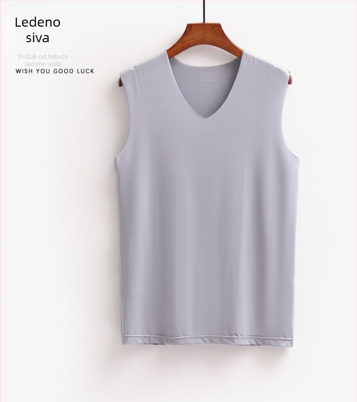 Muški tank top s V–izrezom i širokim ramenima, bez šavova, lagano i brzo sušeći sportski top