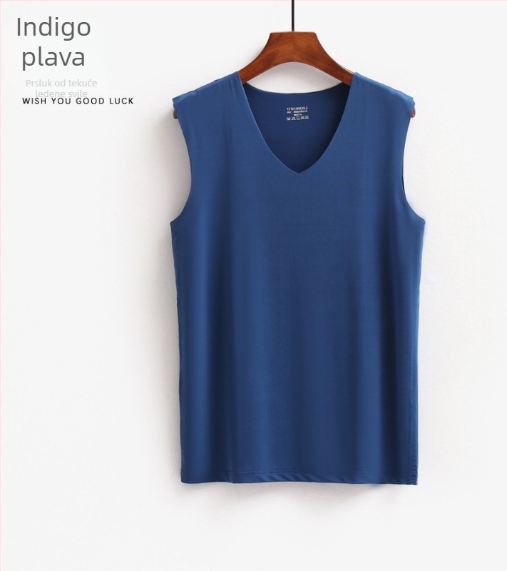 Muški tank top s V–izrezom i širokim ramenima, bez šavova, lagano i brzo sušeći sportski top