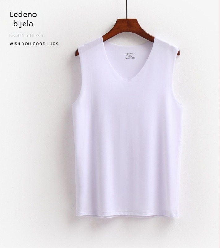 Muški tank top s V–izrezom i širokim ramenima, bez šavova, lagano i brzo sušeći sportski top