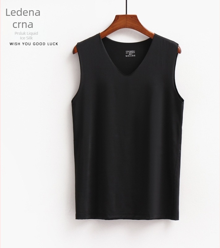 Muški tank top s V–izrezom i širokim ramenima, bez šavova, lagano i brzo sušeći sportski top