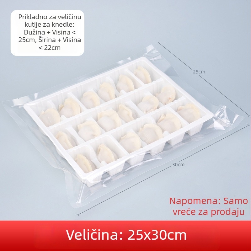 Vrećice za pakiranje knedli, prozirne najlonske vrećice sa zatvaranjem za zamrznute knedle, marka Happy Cat