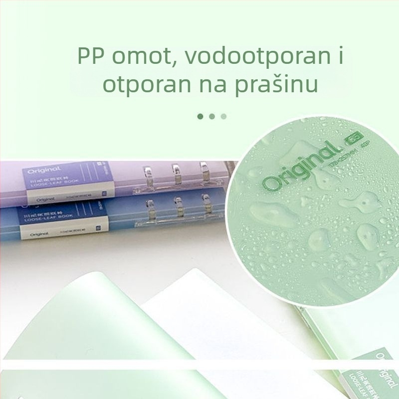 Bilježnica s prstenastim vezivanjem, papir od drvene pulpe 75 g/m², 1–50 stranica, svjež i čist estetski dojam