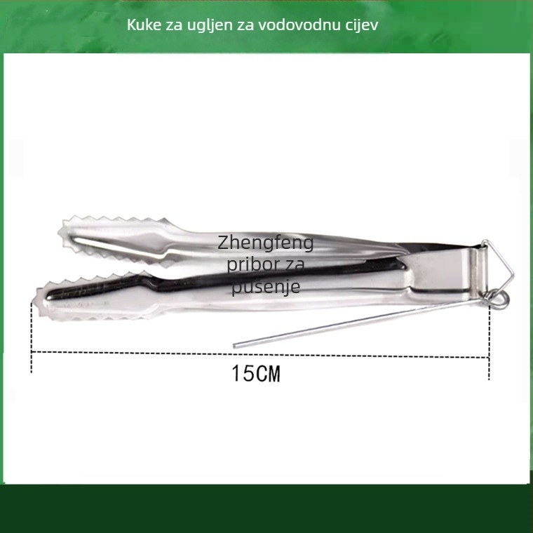 Pincete za nargilu i klip za jezik – metalna konstrukcija, karbonski klip, nehrđajući željezni dizajn