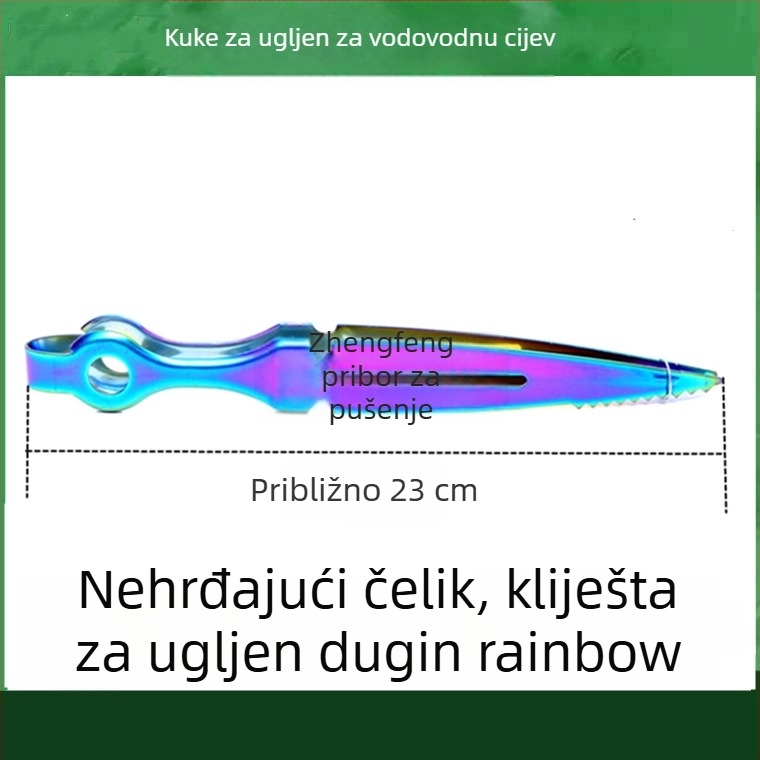 Pincete za nargilu i klip za jezik – metalna konstrukcija, karbonski klip, nehrđajući željezni dizajn