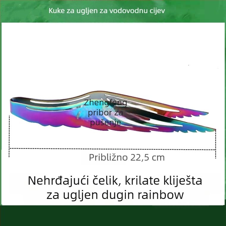 Pincete za nargilu i klip za jezik – metalna konstrukcija, karbonski klip, nehrđajući željezni dizajn