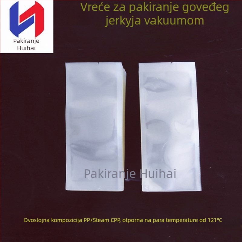Torba vakuumska za hranu, prozirna vakuumska vrećica za kuhanje, pakiranje goveđeg jerkyja; Huihai Packaging; dnevna proizvodnja 10 000 000; licenca Hebei XK16-204-00560