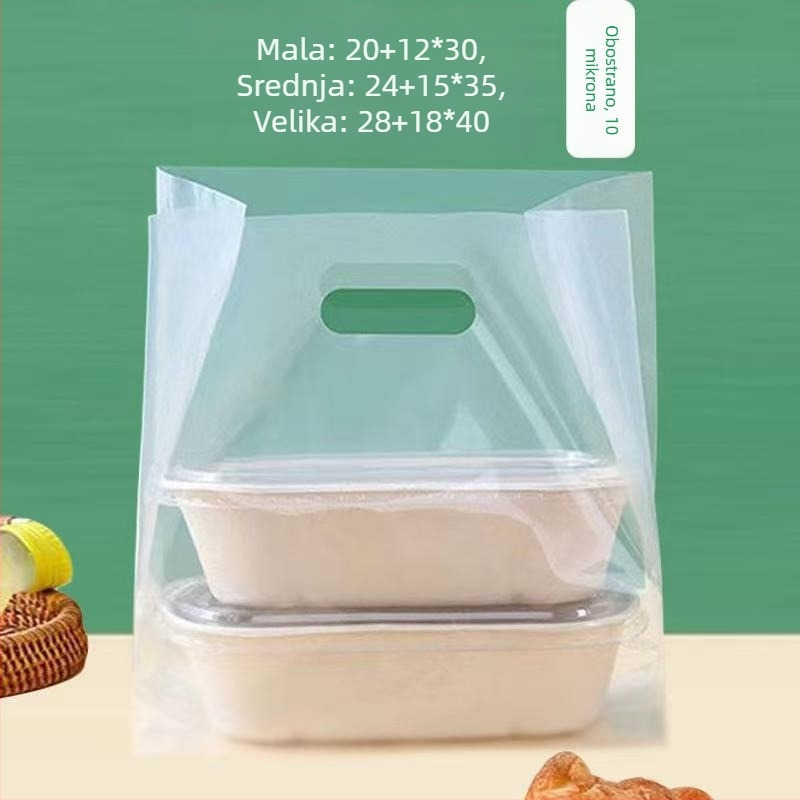 Plastične vrećice za pečenje s prilagođenim logom za torte, deserte i lagane obroke – pakiranja za dostavu i tote torbe