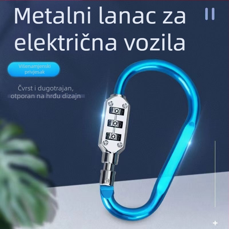 Kombinacijski zglob za električno vozilo – kuka za kacigu, zaključavanje prednje košare i prtljage, DXs legura, 88 g, za električna vozila i motocikle