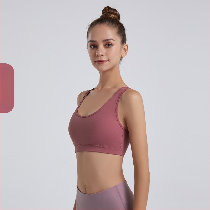 Sportski grudnjak-vest za visokointenzivni trening – ublažavanje udaraca, brzo sušenje, Y-trake, pune čašice srednjeg oblika, stražnje kopče s tri reda, Nylon 75% / Spandex 25% podstava