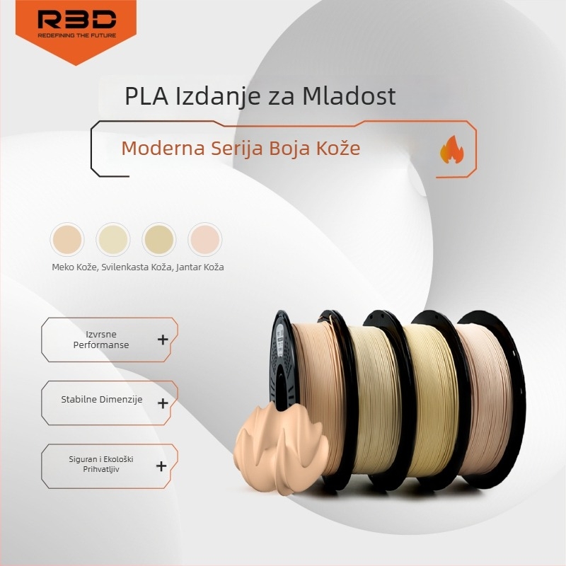 R3D PLA filament — mat završna obrada, promjer 1,75 mm, kompatibilan s Tuozhu Chuangxiang 3D pisačem
