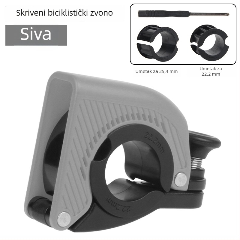 Zvončić za bicikl, skriveni mini dizajn, Drckhros Ld03, plast