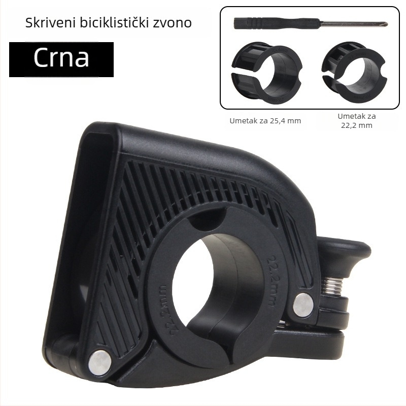 Zvončić za bicikl, skriveni mini dizajn, Drckhros Ld03, plast