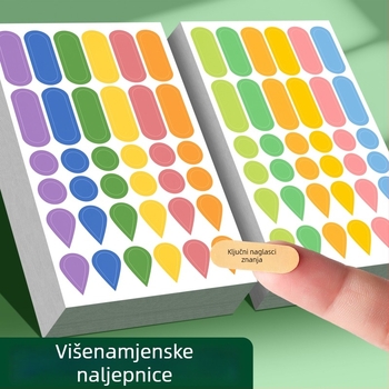 Višenamjenski oznake za anotacije s oznakama vodne kapljice i kišnih kapljica – spremne za lijepljenje, unutarnje stranice letka, osnovno pakiranje, Huge marka