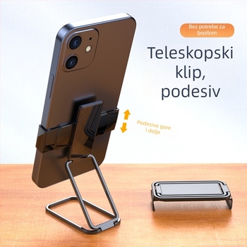 Stalak za telefon za stolno korištenje, legura, univerzalni (Tip: prstenasti nosač; Materijal: legura; Stil: universalni; Prilagodba: Nije podržana)