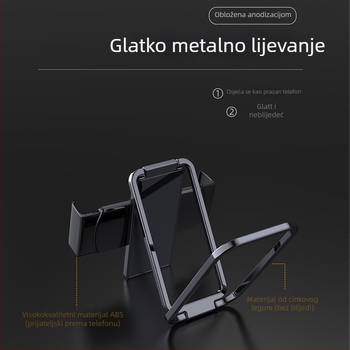 Stalak za telefon za stolno korištenje, legura, univerzalni (Tip: prstenasti nosač; Materijal: legura; Stil: universalni; Prilagodba: Nije podržana)