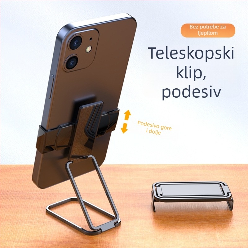 Stalak za telefon za stolno korištenje, legura, univerzalni (Tip: prstenasti nosač; Materijal: legura; Stil: universalni; Prilagodba: Nije podržana)