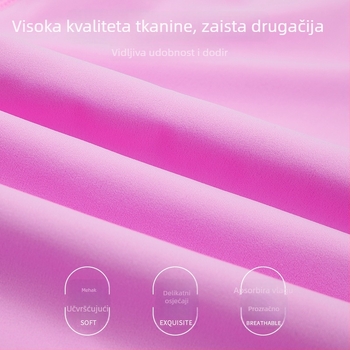 Ženski sportski grudnjak s križnim leđima za trčanje — brzo se suši, najlon 75% / spandex 25%, puna čašica, srednji oblik čašice, čvrste halter kaiševe, prednje kopčanje