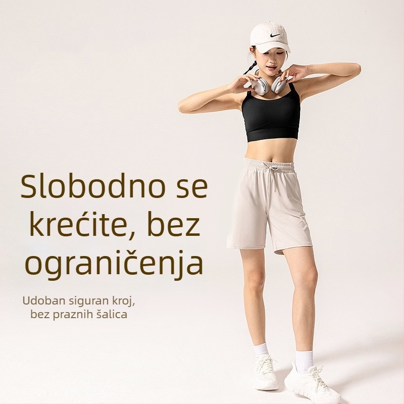 Bezšivni ženski sportski top bez rukava s ugrađenim oblikovanim čašicama, brzo se suši, materijal: 75% najlon, 25% spandex, potpuno punjenje čašica, srednji oblik čašica, fiksni dvostruki naramenici