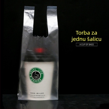 Jednokratna plastična vrećica za šalice mliječnog čaja i sojinog mlijeka — za jednu ili dvije šalice