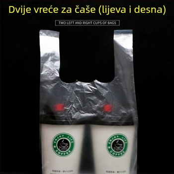 Jednokratna plastična vrećica za šalice mliječnog čaja i sojinog mlijeka — za jednu ili dvije šalice
