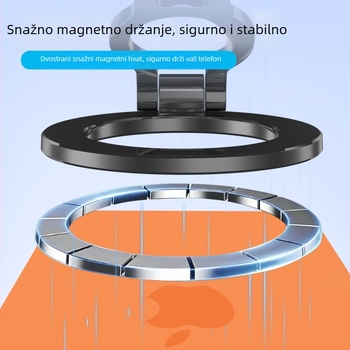 Magnetski držač za telefon s prstenom — dvostrani magnetski, metalni, univerzalni dizajn