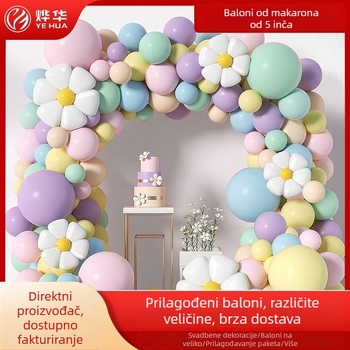 Macaron latex balon lančani set s prilagođenim logotipom za dekoriranje vjenčanja i rođendana