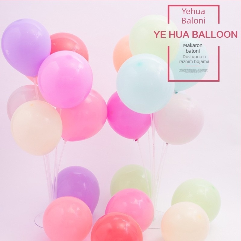 Macaron latex balon lančani set s prilagođenim logotipom za dekoriranje vjenčanja i rođendana