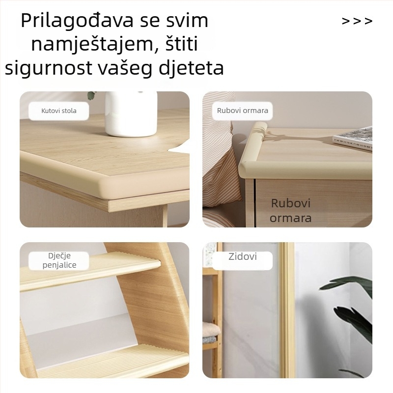 Dječja zaštitna traka protiv sudara i zaštitnik kutova, debeli i prošireni, dužina 2 m, 80 kom, marka Currency