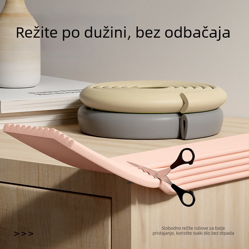 Dječja zaštitna traka protiv sudara i zaštitnik kutova, debeli i prošireni, dužina 2 m, 80 kom, marka Currency