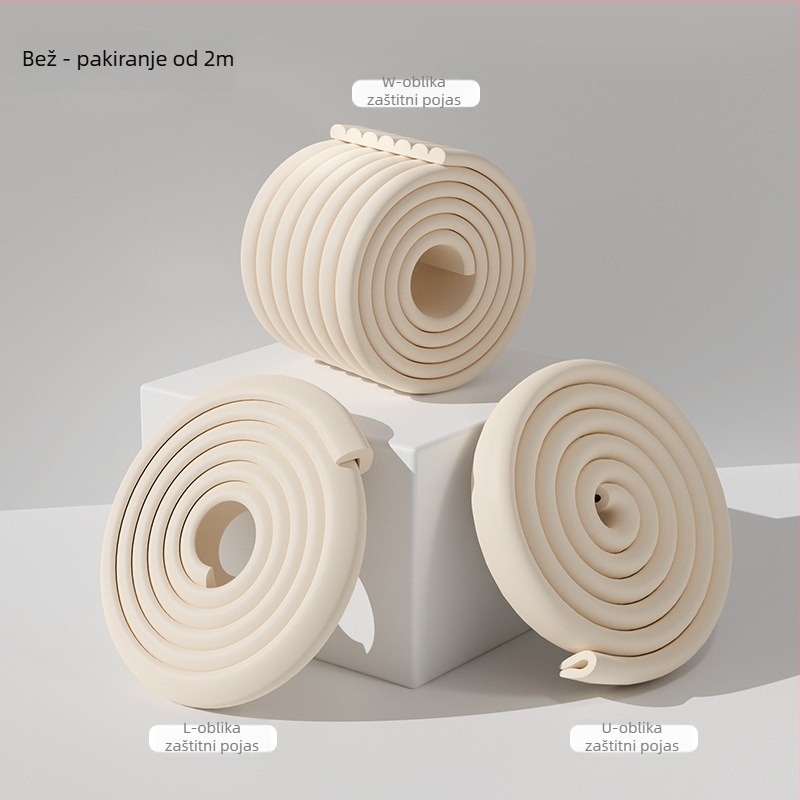 Dječja zaštitna traka protiv sudara i zaštitnik kutova, debeli i prošireni, dužina 2 m, 80 kom, marka Currency