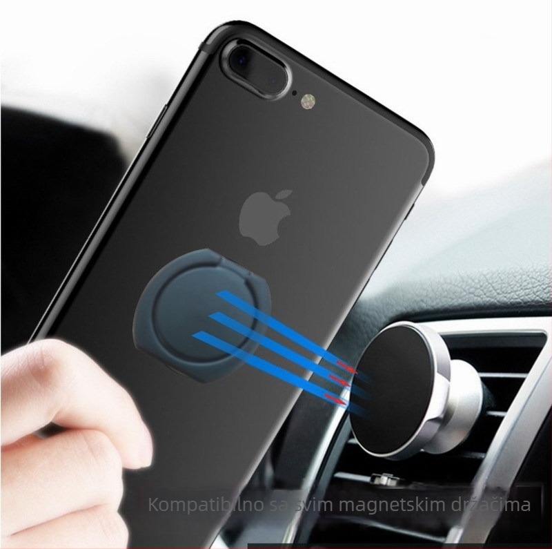 Guangtai magnetski prstenasti držač za telefone – prstenasti držač, model Magnetic Mobile Phone Ring; materijal cinkova legura; kompatibilno s Apple, Samsung, Xiaomi, Huawei, VIVO, OPPO; mogućnost prilagodbe logotipa