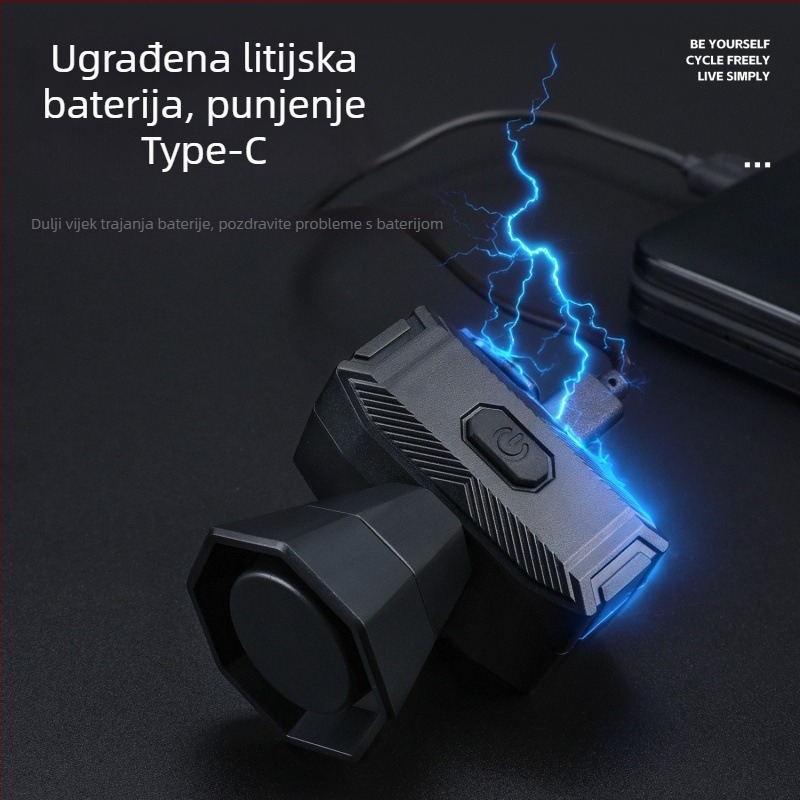 West Rider Električni zvono za bicikl, ponovno punjivo, visoka glasnoća, ABS, brdski bicikl, model Yp 0706070-071