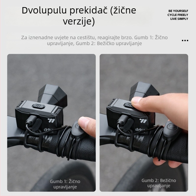 West Rider Električni zvono za bicikl, ponovno punjivo, visoka glasnoća, ABS, brdski bicikl, model Yp 0706070-071