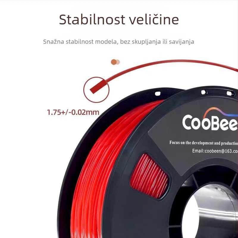 TPU 3D filament za ispis — fleksibilan i otporan, preciznost ±0,02 mm, duljina 350 m, za FDM 3D pisače